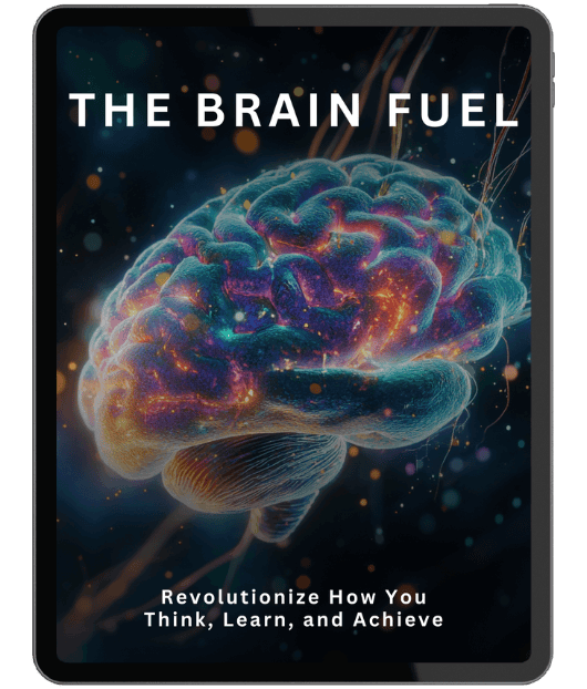 Digital cover of The Brain Fuel eBook by Neuro Energizer, a guide to optimizing mental focus and brain health.